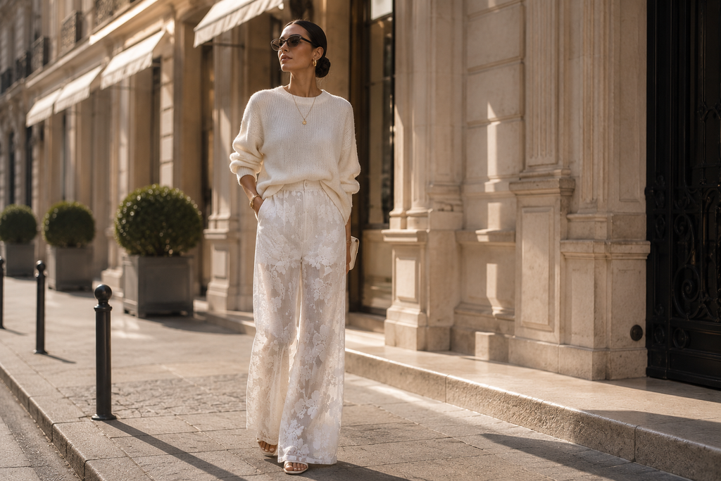 Ivory Bloom Pants